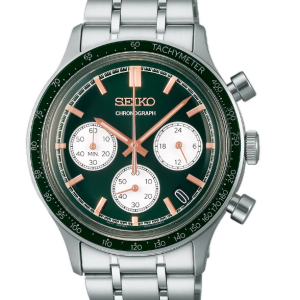 Seiko Essentials SS Quartz Chronograph Green Dial